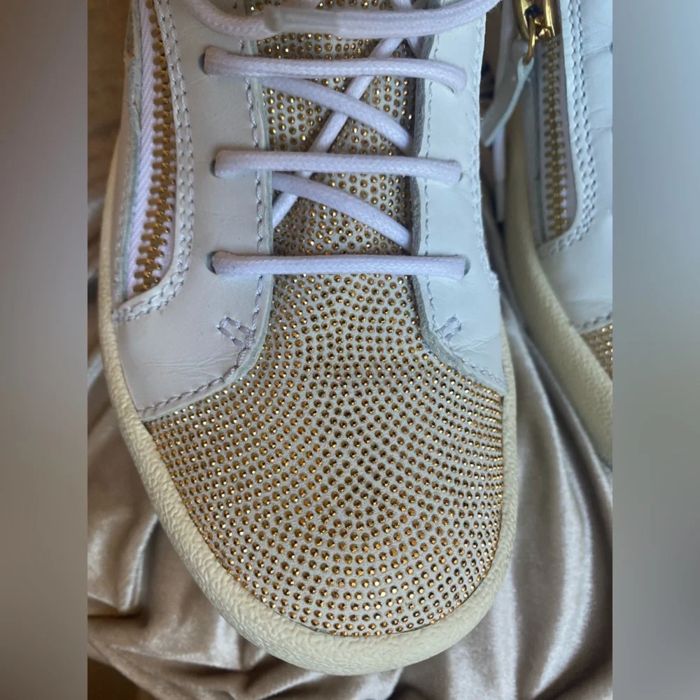 Giuseppe Zanotti LEATHER BIKER BOOTS high top sneakers Size 7.5 - Picture 9 of 9